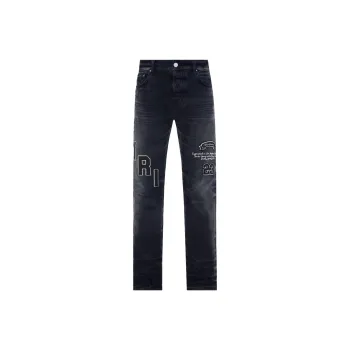 AMIRI Logo patch Distressed Jeans