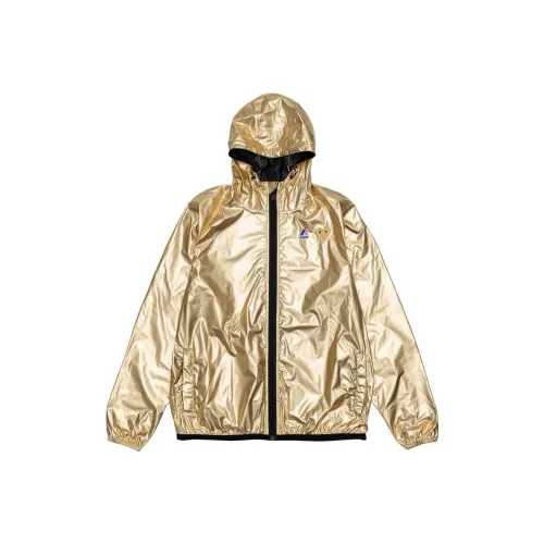 CDG Play x K-Way Jacket Unisex Gold
