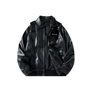 RED DRAGONFLY Leather Jacket Unisex Black