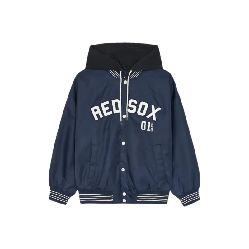 MLB Boston Red Sox Jackets Coats Unisex Navy Blue-0