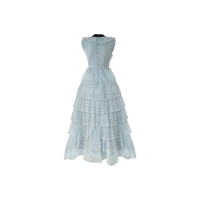 AFGGD Sleeveless Dress Women's Blue-1