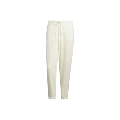 Adidas Heavy French Terry Pants Knitted Sports Pants Men's Ecru