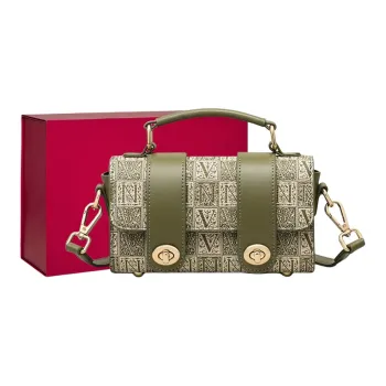 PESASRIE Synthetic Leather Handbag Women's Green