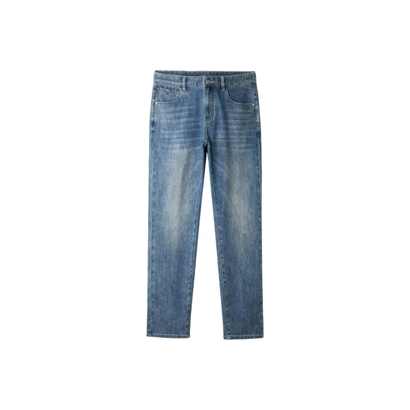 HLA The Mountain Is Not In The High Series Jeans Men's Blue Gray Denim Gradient-0