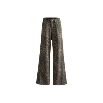 MINEPAIR Jeans Unisex Leopard Print