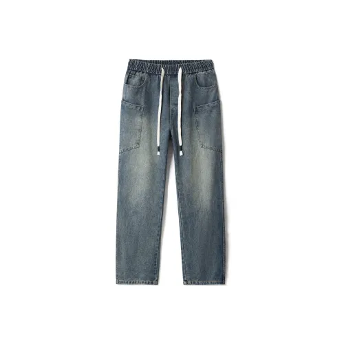 ZWWWZ Jeans Unisex Vintage Blue