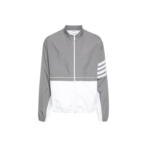 THOM BROWNE 4 Bar Stripe Detailed Zipped Windbreaker