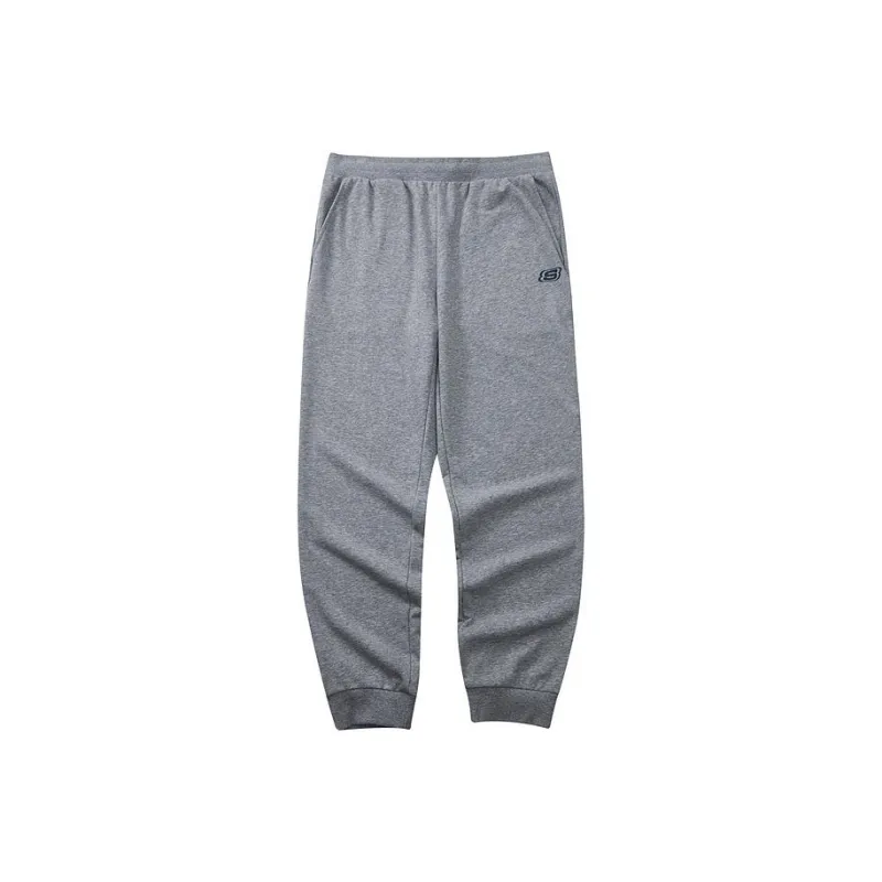 Skechers Colorful Knitted Sweatpants Unisex Medium Heather Gray-0