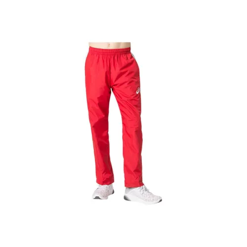 Asics Knitted Sports Pants Men's Red