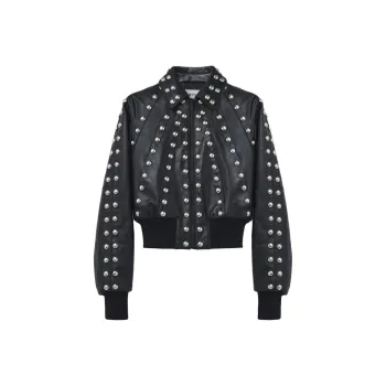 Alexander McQueen FW24 Leather Jacket Men's Black