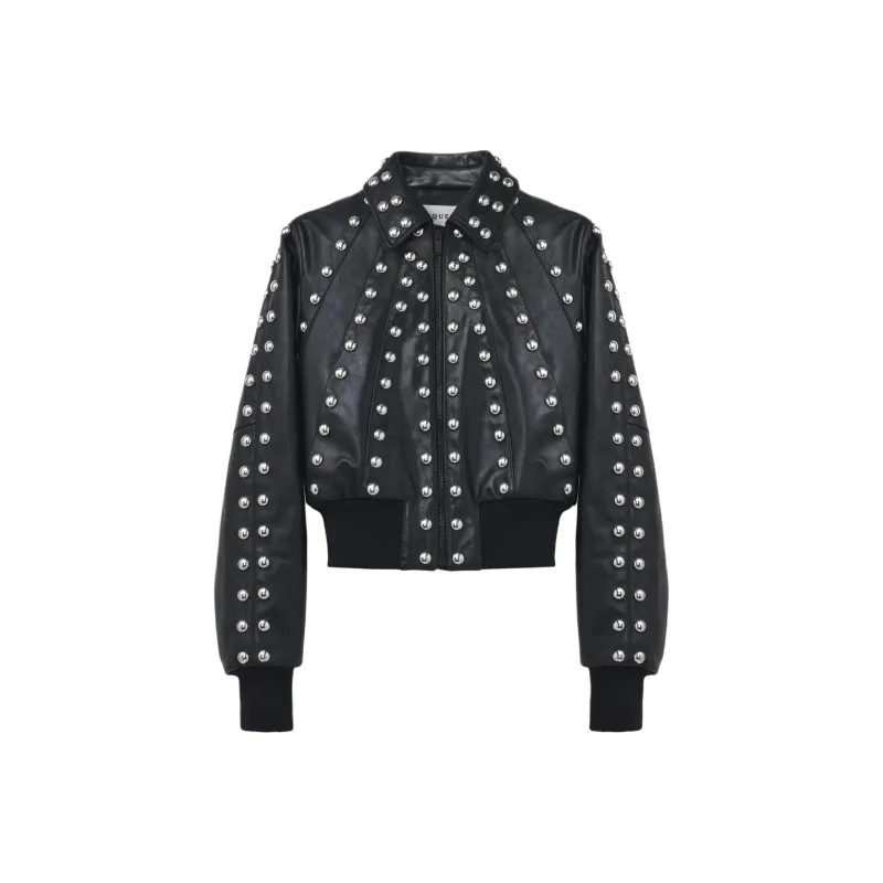 Alexander McQueen FW24 Leather Jacket Men's Black-0