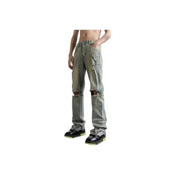 NVRFRGT Jeans Unisex Yellow Mud