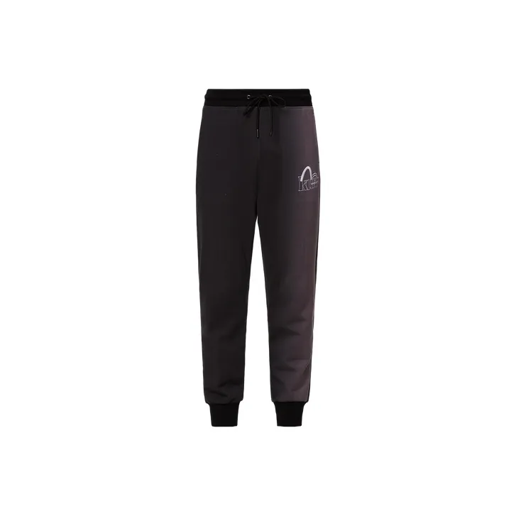 EVISU Knitted Sweatpants Men Dark Charcoal-0