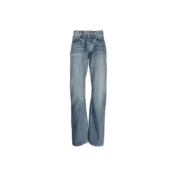 BALLY Logo-patch Cotton Straight-leg Jeans