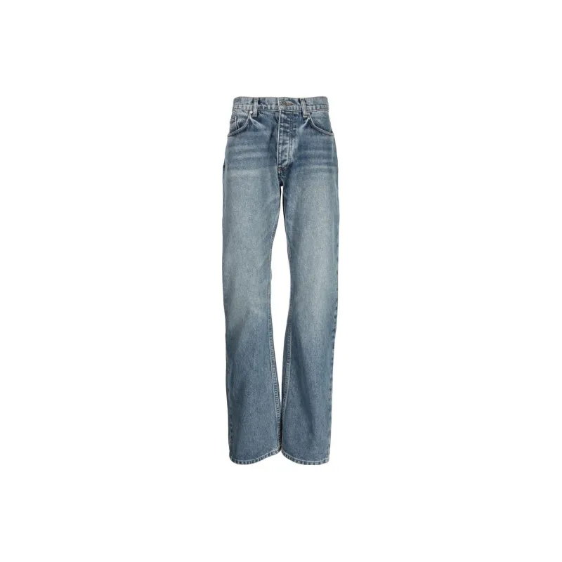 BALLY Logo-patch Cotton Straight-leg Jeans-0