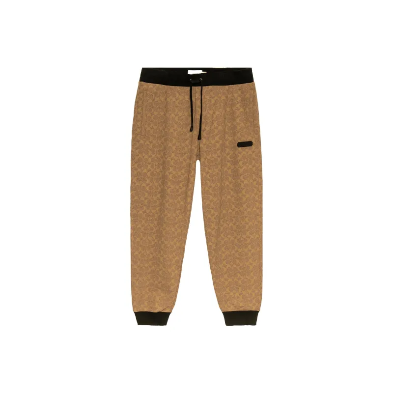 COACH FW22 Knitted Sports Pants Men's Brown-0