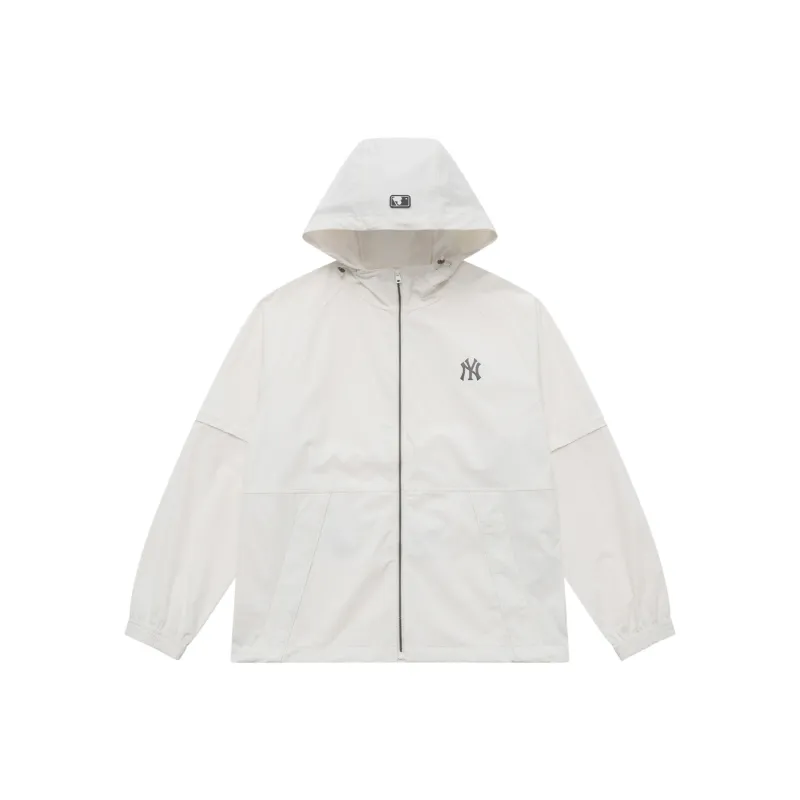 MLB New York Yankees Basic Collection SS25 Windproof Jacket Unisex Ivory-0