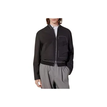 HERMES FW24 Leather Jacket Men's Licorice