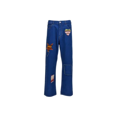 MARNI Flared Mohair Patch Denim