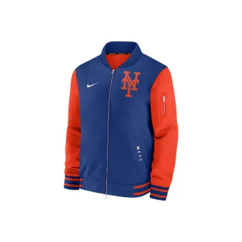 Nike New York Mets Authentic Collection Dugout Men's Nike Mlb Full Zip Bomber Jacket