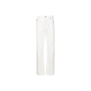 VERSACE Logo Patch Straight Leg Jeans