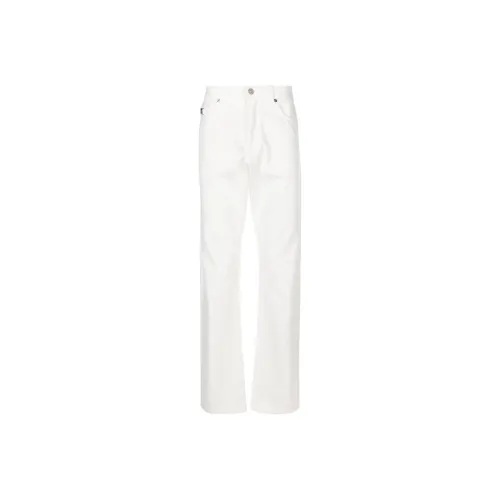 VERSACE Logo Patch Straight Leg Jeans