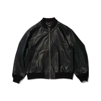 Beams FW24 Leather Jacket Men's Black