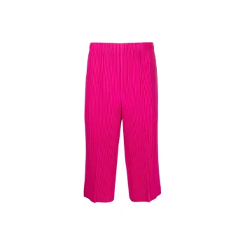 Homme Plissé Issey Miyake Casual Pants Men Rose Red