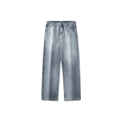 98SQUID Jeans Unisex White Blue