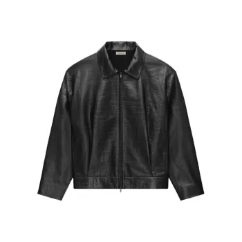 Fear Of God Leather Cropped Jacket
