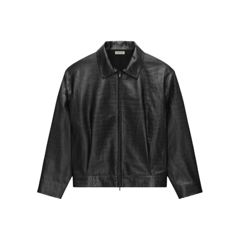 Fear Of God Leather Cropped Jacket-0