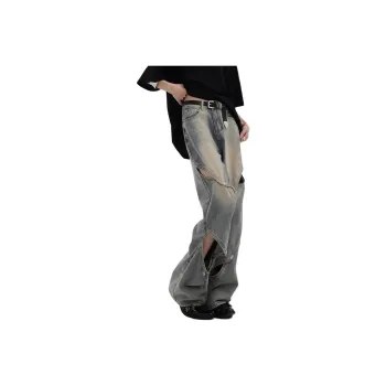D&W Jeans Unisex Deconstructed Blue
