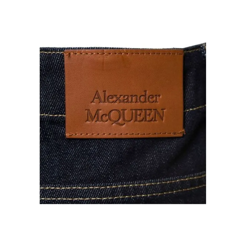 Alexander McQueen Mid Rise Straight Leg Jeans-5
