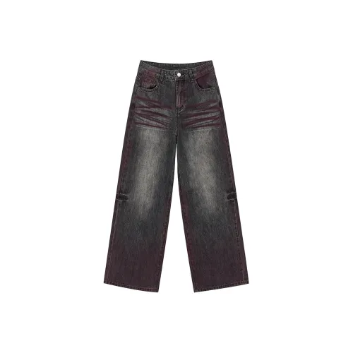 Heartboon Jeans Unisex Washed Purple