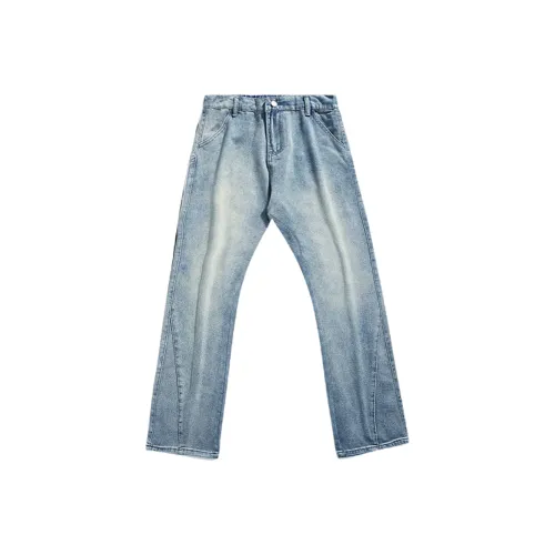 Menglaini Jeans Unisex Blue