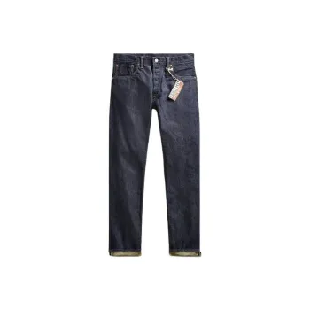 Polo Ralph Lauren Ow Straight Once-Washed Selvedge Jean Jeans Men's Dark Blue