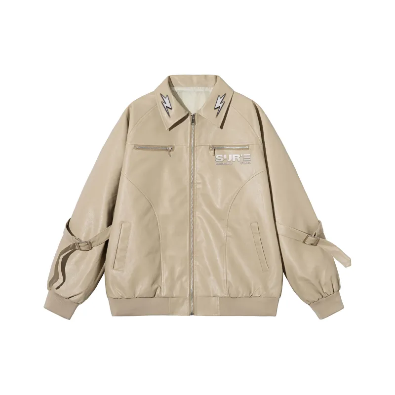 SUPEREALLY Leather Jacket Unisex-2
