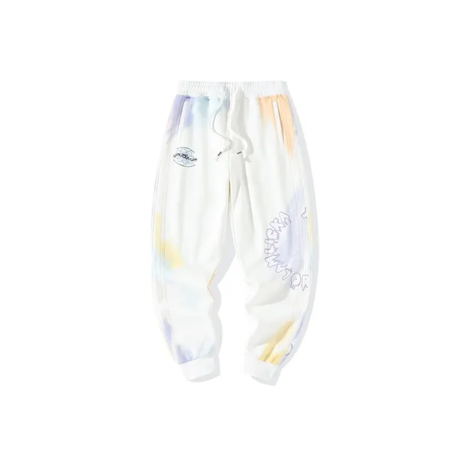 LAMLICKA Knitted Sports Pants Unisex White-0