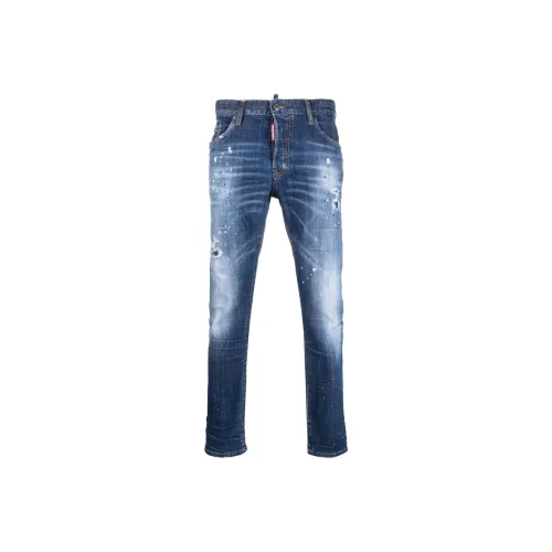 DSQUARED 2 Straight Leg Distressed Jeans