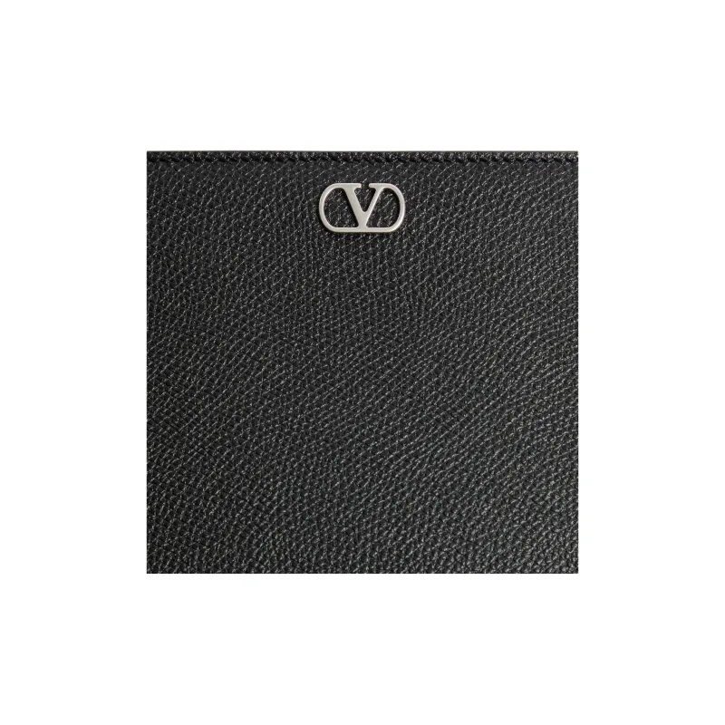 Valentino VLogo Signature Grain Calfskin Clutch Women's Black-4