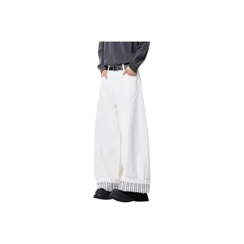 DJ.SPIRIT Classic Fashion Jeans Mens White