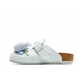 OICIRCLE Rubber Sole Abrasion Resistant Slip Resistant Closed Toe Slippers Women's Blue