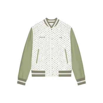 GIVENCHY FW24 Leather Jacket Men's Almond Green