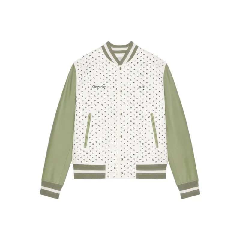 GIVENCHY FW24 Leather Jacket Men's Almond Green-0