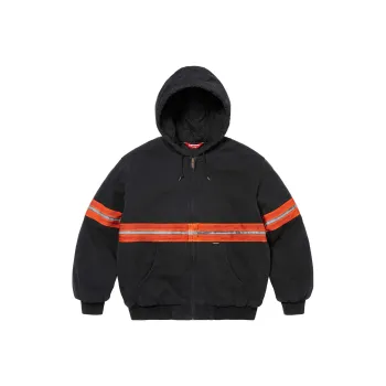 Supreme Reflective Stripe Hooded Work Jacket