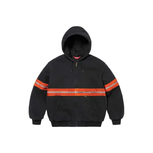 Supreme Reflective Stripe Hooded Work Jacket