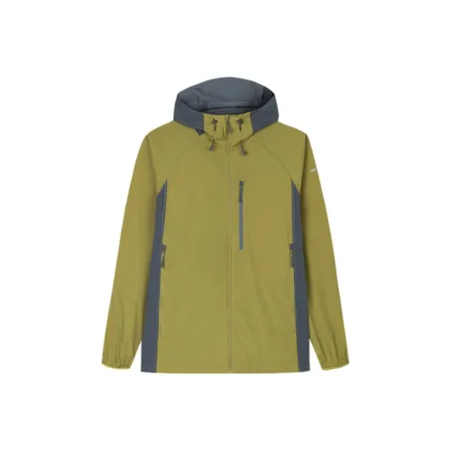 Anta Champion Series Trench Coat Men's Light Coffee Green/Mist Gray