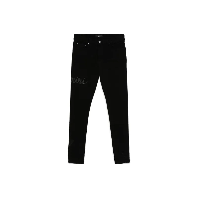AMIRI Script-logo Skinny Jeans-0