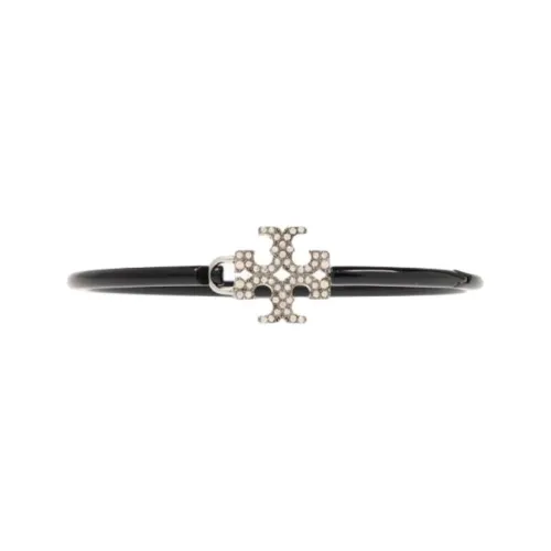 TORY BURCH Brass, Crystal Bangles Women's Black