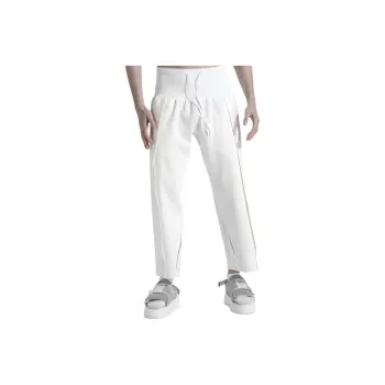 NORVINCY Warm Breathable Elastic Waistband Solid Color Casual Pants Unisex